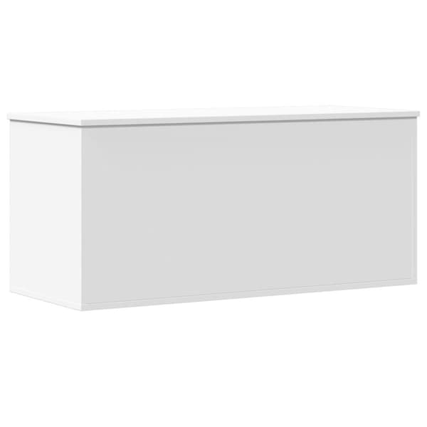 opbevaringsboks 100x42x46 cm konstrueret træ hvid