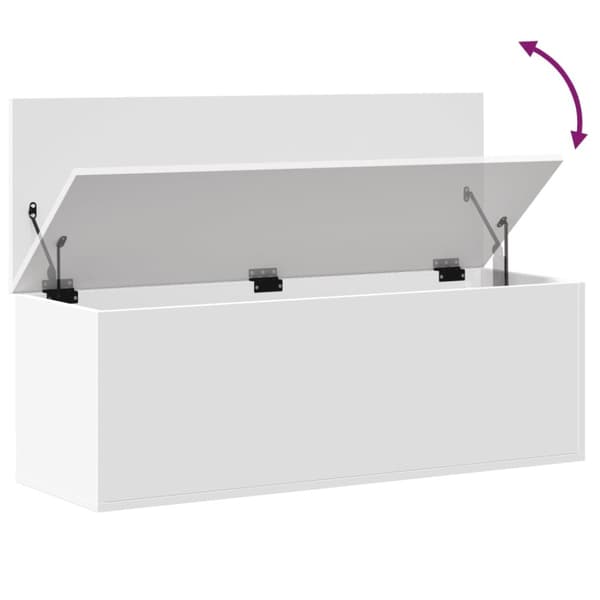opbevaringsboks 102x35x35 cm konstrueret træ hvid