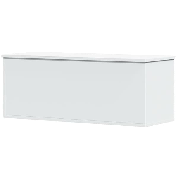 opbevaringsboks 90x35x35 cm konstrueret træ hvid