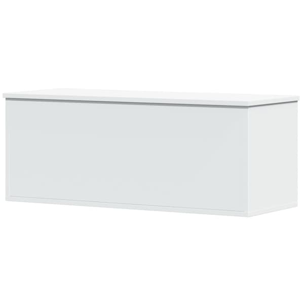 opbevaringsboks 90x35x35 cm konstrueret træ hvid