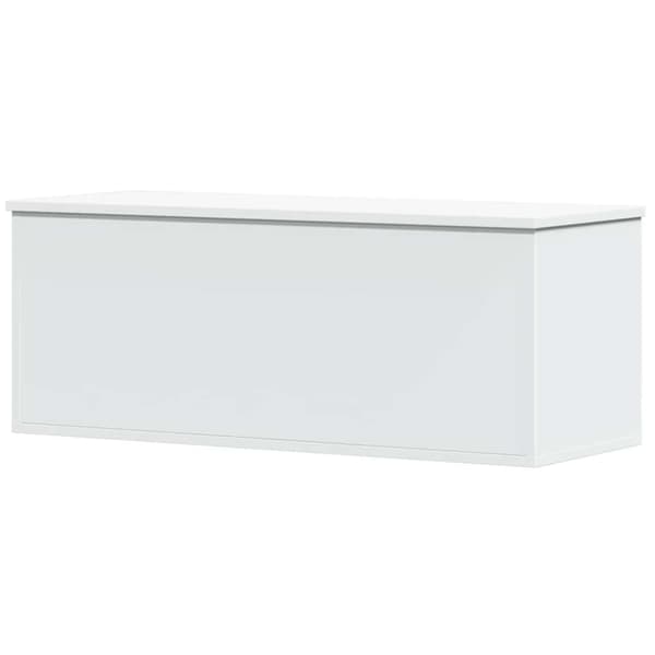 Förvaringslåda vit 90x35x35 cm konstruerat trä
