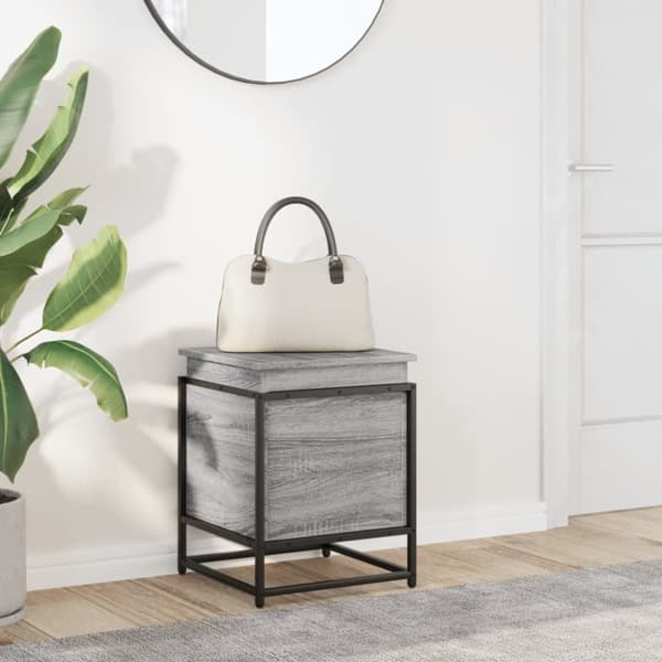 Förvaringslåda med lock grå sonoma 40x40x51,5cm konstruerat trä