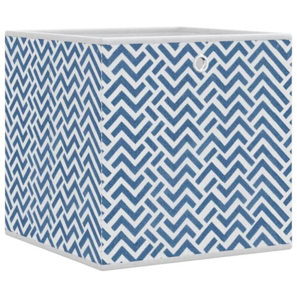 opbevaringskasser 4 stk. 32x32x32 cm foldbare stof blå