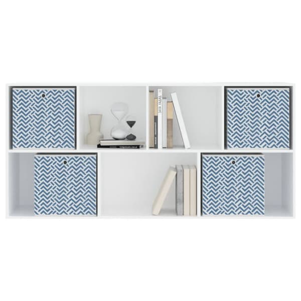 opbevaringskasser 4 stk. 32x32x32 cm foldbare stof blå