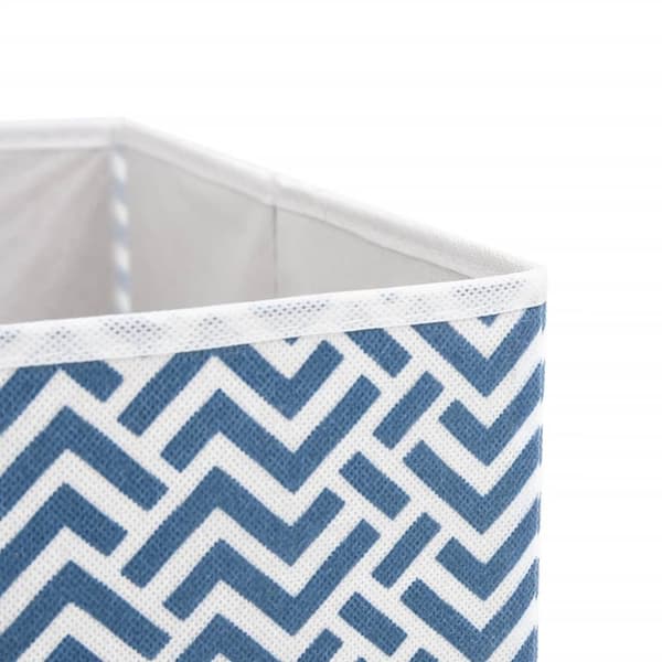 opbevaringskasser 4 stk. 32x32x32 cm foldbare stof blå