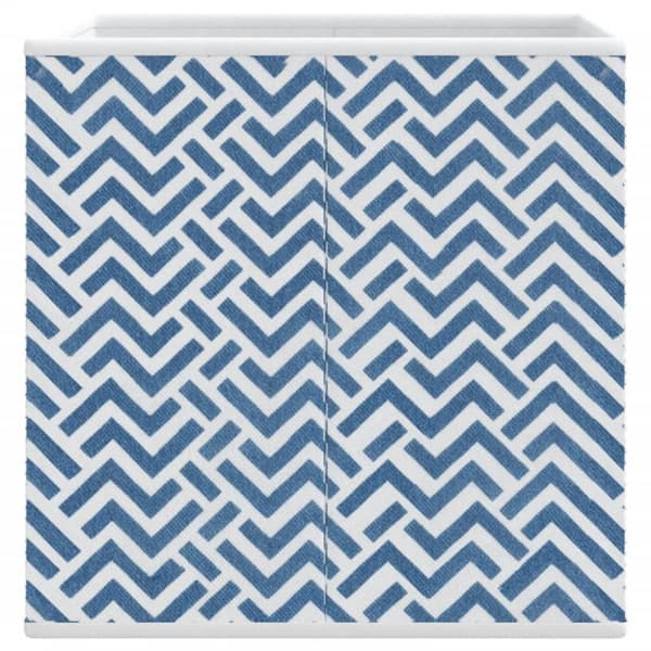 opbevaringskasser 4 stk. 32x32x32 cm foldbare stof blå