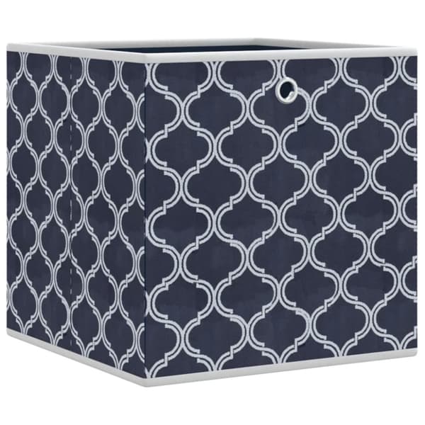 opbevaringskasser 4 stk. 32x32x32 cm foldbare stof blå