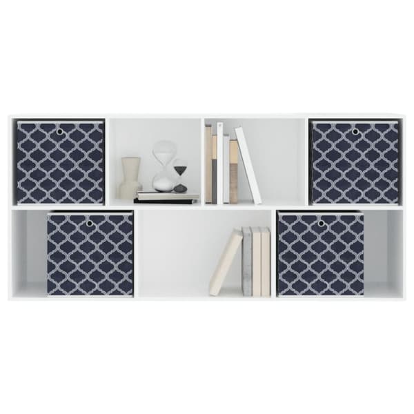 opbevaringskasser 4 stk. 32x32x32 cm foldbare stof blå