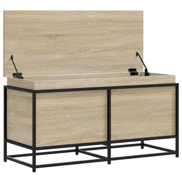 Förvaringslåda med lock sonoma-ek 100x40x51,5cm konstruerat trä