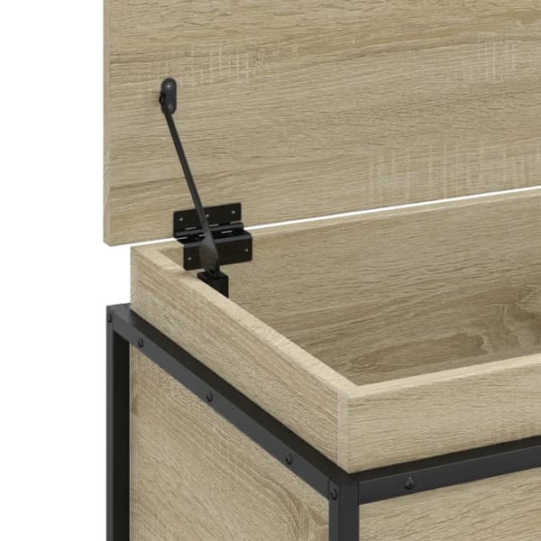 Förvaringslåda med lock sonoma-ek 100x40x51,5cm konstruerat trä