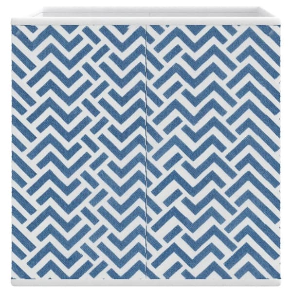 opbevaringskasser 10 stk. 32x32x32 cm foldbare stof blå