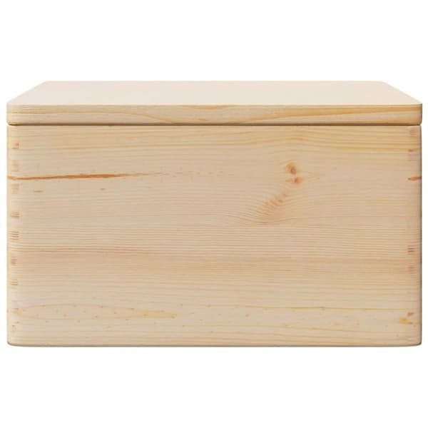 trækasse med låg 40x30x23 cm massivt fyrretræ