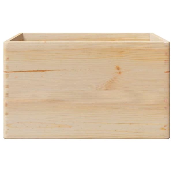 puulaatikko kahvoilla 40x30x23cm massiivi mäntypuuta
