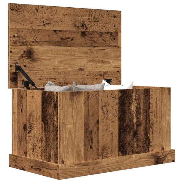 opbevaringskasse 70x40x38 cm konstrueret træ antikt træ