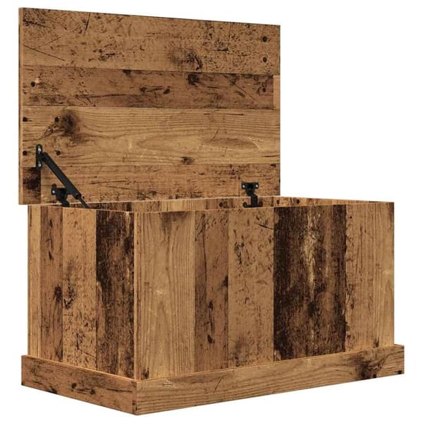 opbevaringskasse 70x40x38 cm konstrueret træ antikt træ
