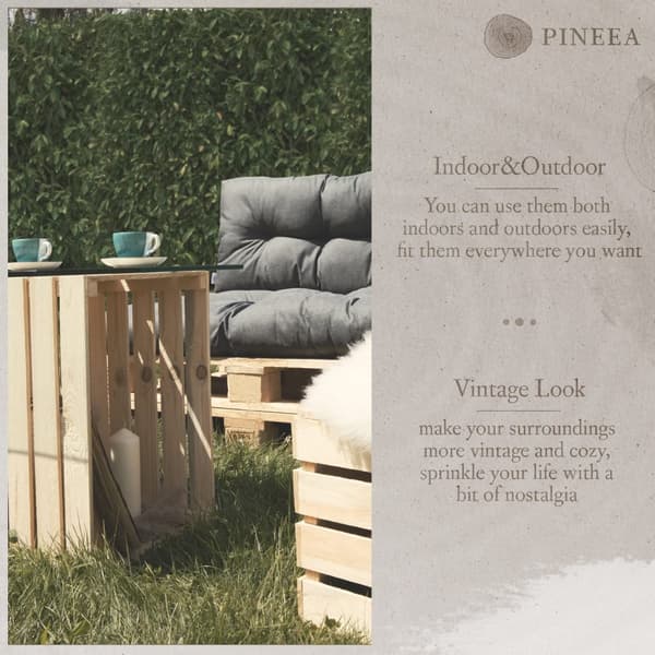 PINEEA vintage trækasse 50x40x30cm - trækasse til interiør, terrasse og havedekoration