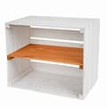 Pikkukuva 1 / 6: Valkoinen puulaatikko liekillä hyllyllä PINEEA vintage 50x40x30cm - puulaatikko sisustukseen, terassille ja puutarhaan - 1 kpl