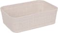 Miniatyrbild 1 av 2: Korg Förvaring Beige Flätad Plast 19x13,5 cm 2-pack