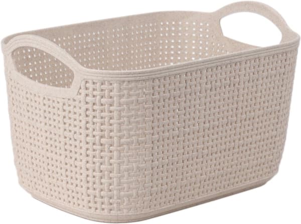 Korg Förvaring Beige Flätad Plast 24x16x14 cm