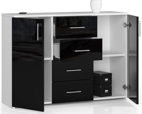 KOMMODE K45 SORT GLANSE