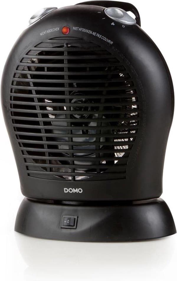 Domo DO7324F - Varmeblæser - Oscillerende - Sort
