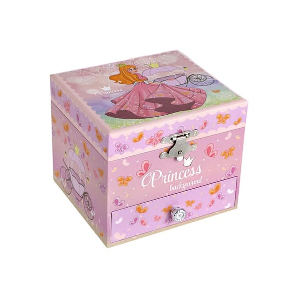 Ballerinaspeldosa f�r barn rosa