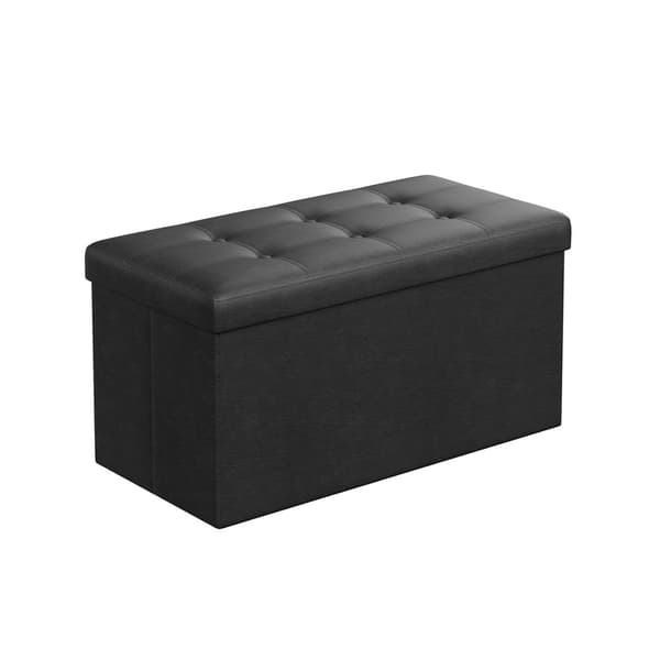 Benk 76 cm kunstskinn svart