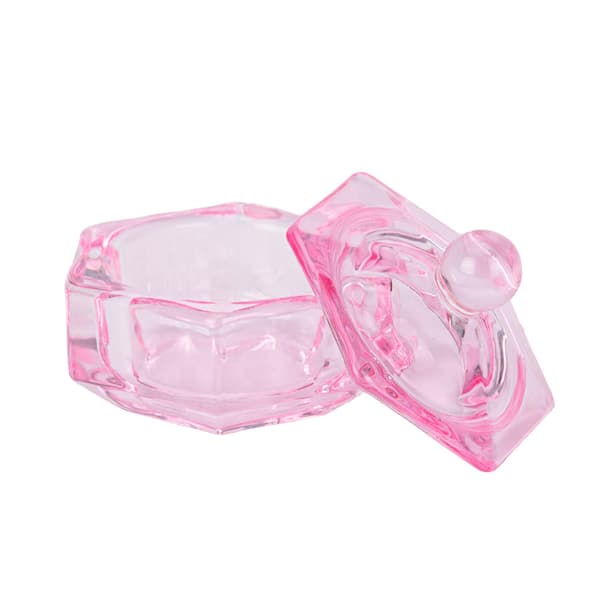 GNB Glasbeholder til væske eller henna med låg - Pink