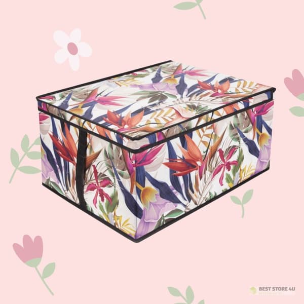 BLOMSTERIG garderobsorganisatör med lock 50x40x25cm