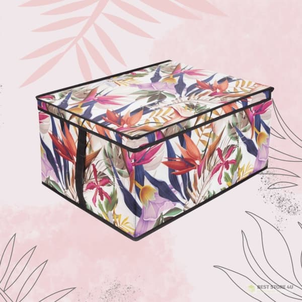 BLOMSTERIG garderobsorganisatör med lock 50x40x25cm