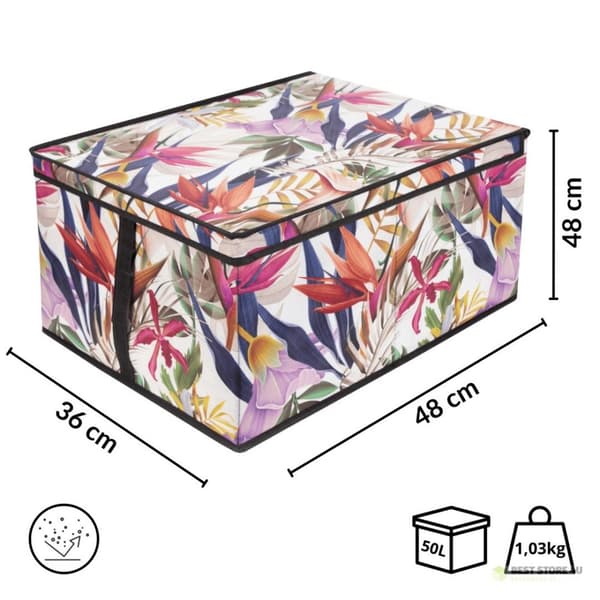 BLOMSTERIG garderobsorganisatör med lock 50x40x25cm