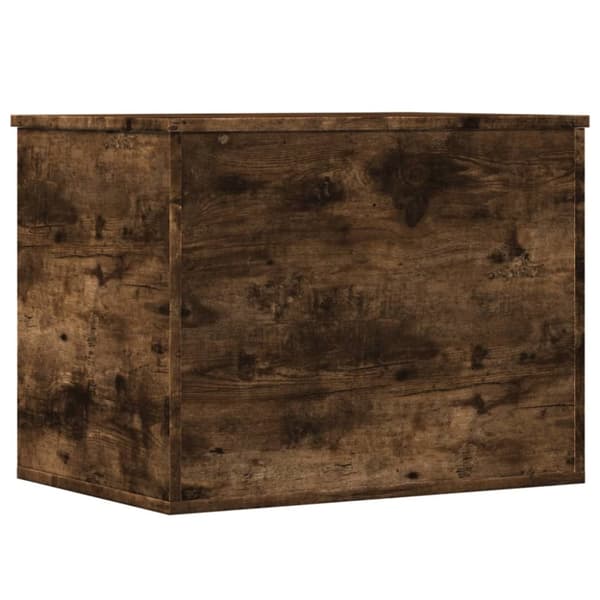 Förvaringslåda rökfärgad ek 60x42x46 cm konstruerat trä