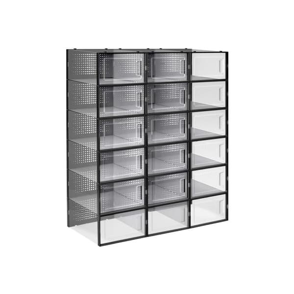 Stapelbara skokartonger set om 18 st