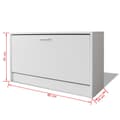 Miniatyrbilde 5 av 6: vidaXL Skooppbevaringsbenk Hvit 80x24x45 cm