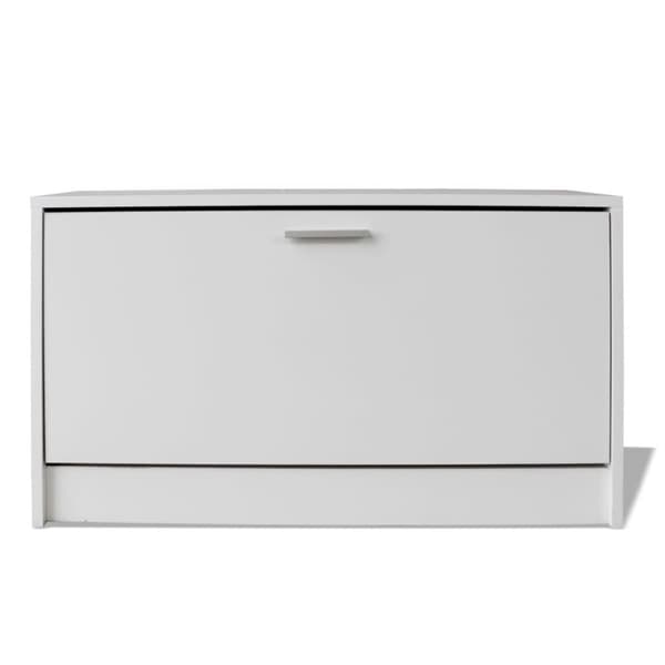 vidaXL Skooppbevaringsbenk Hvit 80x24x45 cm