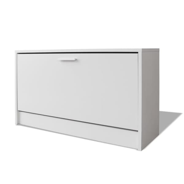 vidaXL Skooppbevaringsbenk Hvit 80x24x45 cm