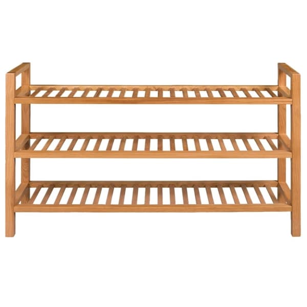 vidaXL Kenkäteline 3:lla hyllyllä 100x27x60 cm täystammi