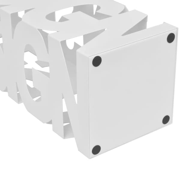 vidaXL Hvit kvadratisk Paraplyholder Stokk i stål 48,5 cm