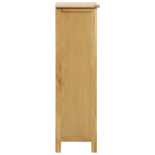vidaXL Skoskåp 76x37x105 cm massivt ekträ