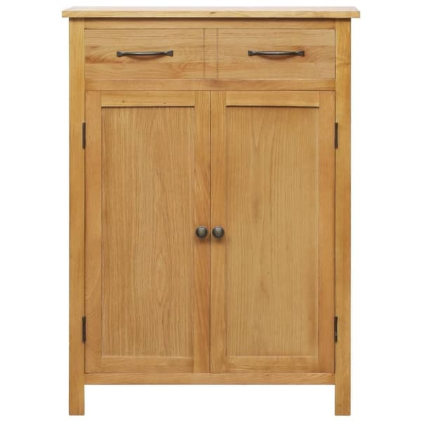 vidaXL skoskab 76x37x105 cm massivt egetræ