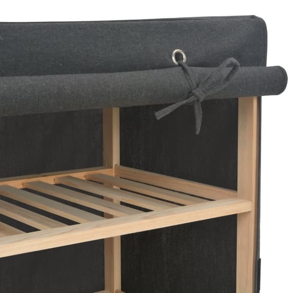 vidaXL skoskab med overtræk 79 x 40 x 80 cm stof grå