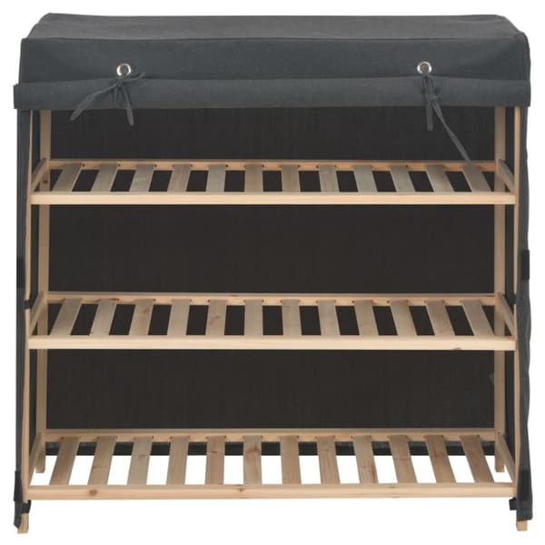 vidaXL skoskab med overtræk 79 x 40 x 80 cm stof grå
