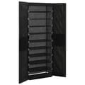 Miniatyrbilde 4 av 8: vidaXL Skoskap svart 60x30x166 cm stoff
