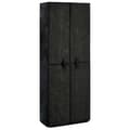Miniatyrbilde 2 av 8: vidaXL Skoskap svart 60x30x166 cm stoff