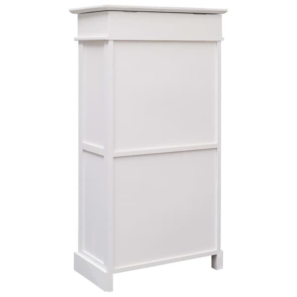 vidaXL Skoskåp vit 50x28x98 cm kejsarträ