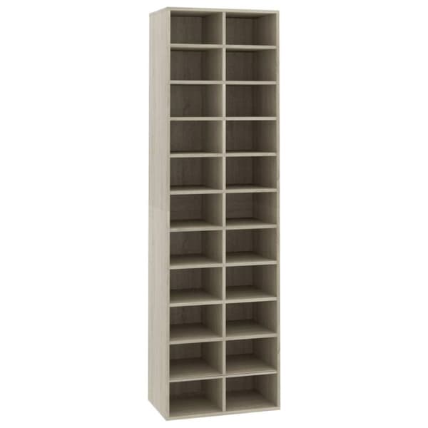 vidaXL Skoskap sonoma eik 54x34x183 cm sponplate