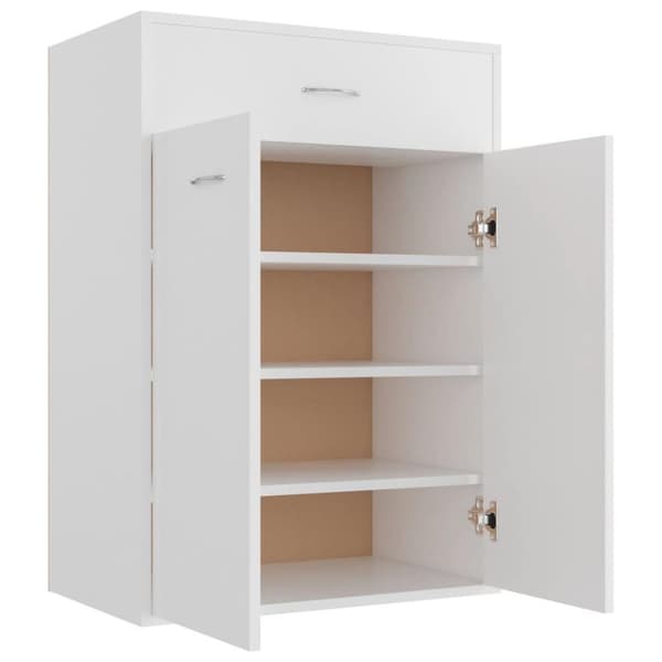 vidaXL Skoskåp vit 60x35x84 cm konstruerat trä