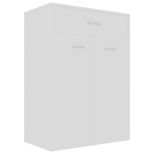 vidaXL Skoskap hvit 60x35x84 cm konstruert tre