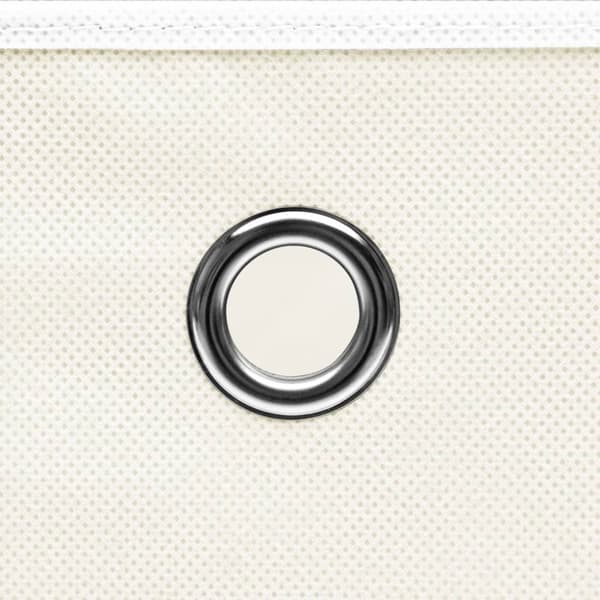 vidaXL Förvaringslådor med lock 4 st vit 32x32x32 cm tyg