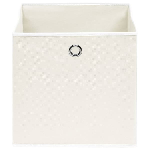 vidaXL Förvaringslådor 10 st vit 32x32x32 cm tyg